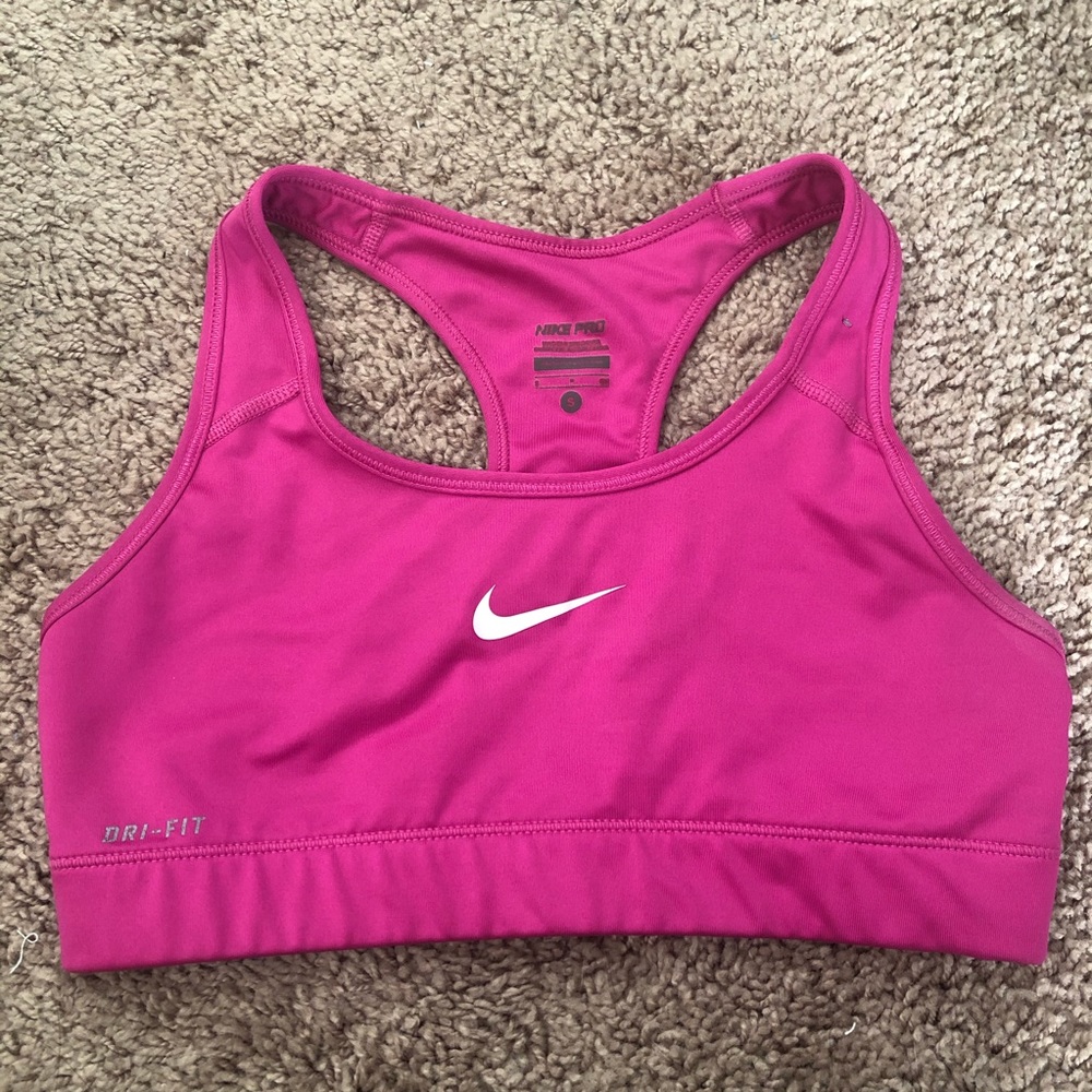 Nike hot pink sports bra